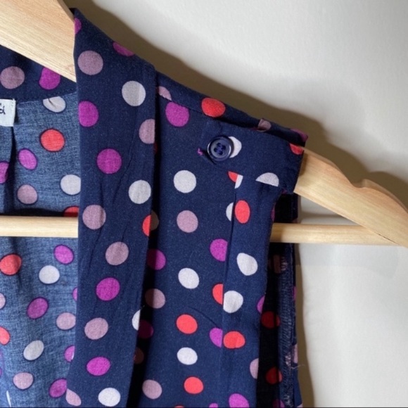 ⭐️2/$35⭐️ Splendid Colourful Sleeveless Polka Dot Split-Neck Tank Top - Picture 4 of 6